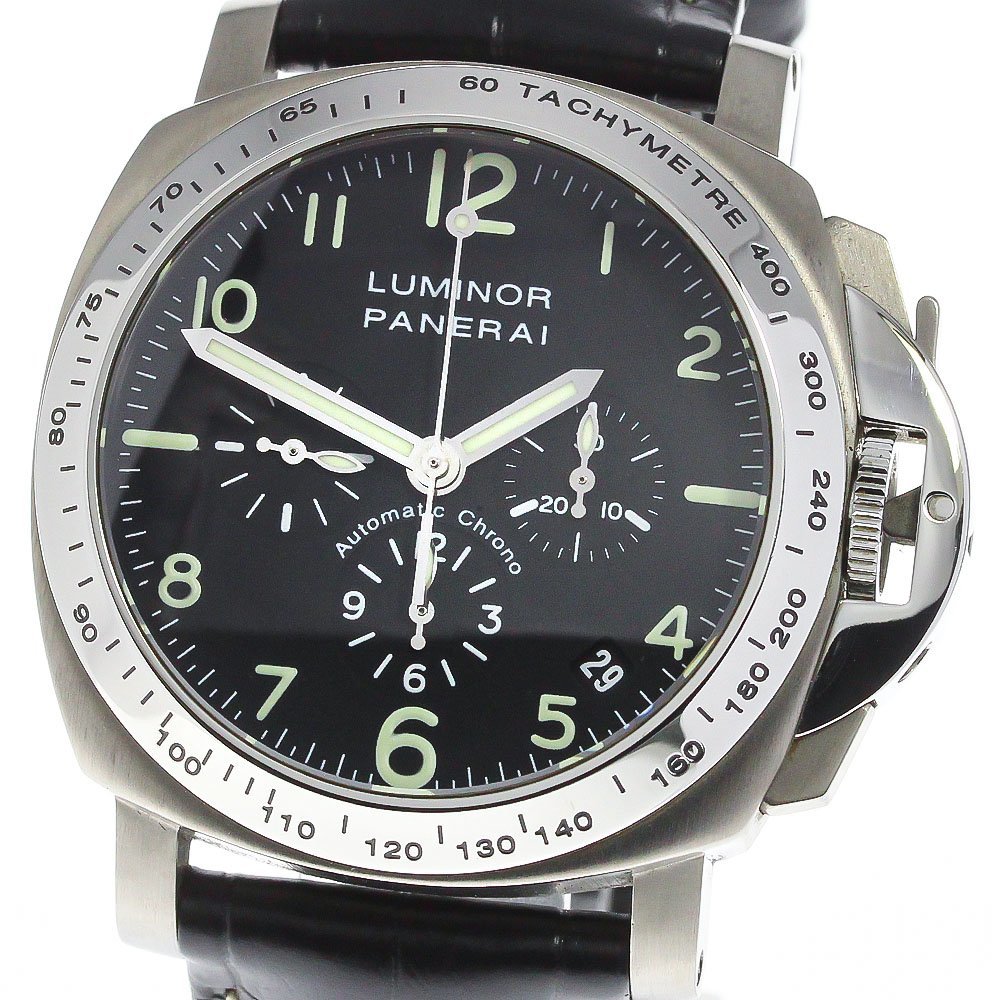 パネライ PANERAI PAM00074 ルミノール クロノグラフ デイト 自動巻き メンズ 箱・保証書付き_760661_画像1