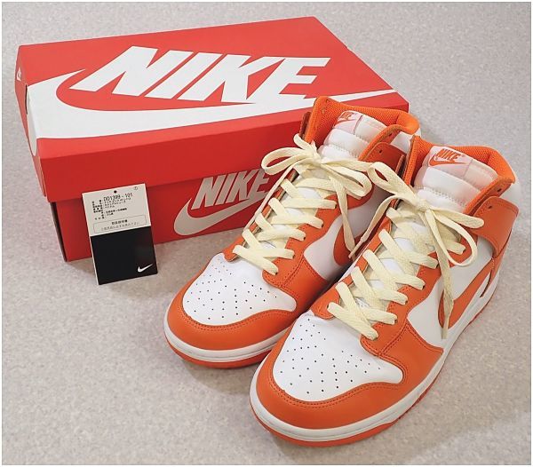 い出のひと時に、とびきりのおしゃれを! RETRO HI DUNK ナイキ NIKE ハイカットスニーカー 箱付き ホワイト×オレンジブレイズ 29cm 101 DD1399 29.0cm い出のひと時に、とびきりのおしゃれを! RETRO HI DUNK ナイキ NIKE ハイカットスニーカー 箱付き ホワイト×オレンジブレイズ 29cm 101 DD1399 29.0cm