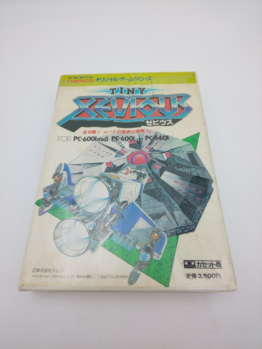  Junk *TINY XEVIOUSzebi light cassette version PC-6001mk2 / PC-6001(32K) / 6601 for microcomputer soft radio wave newspaper company namco*