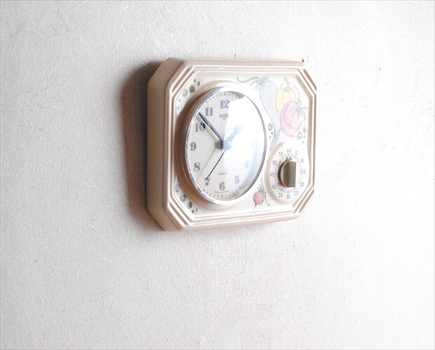 ドイツ製 CERATEC TIME 陶器の壁時計 タイマー付き 電池式 壁掛け時計 セラミック キッチンクロック アンティーク_ig3412_画像3
