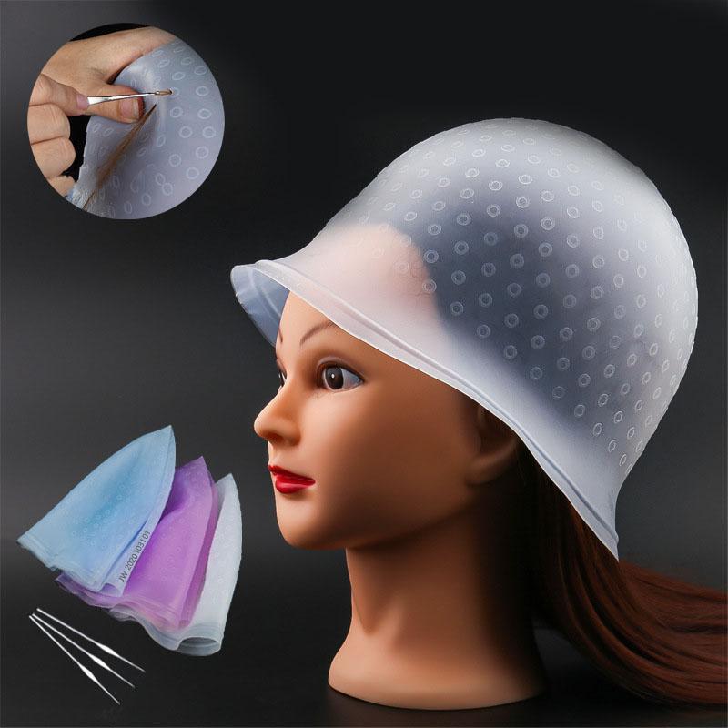  white mesh cap high light cap hair color . dyeing coloring hair dyeing bleach part dyeing beauty . repetition use possibility 