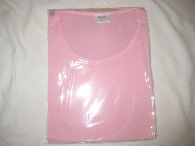 未使用　女性用　長袖シルク100％の肌着上下セット 濃いピンク　Ｍ　（ＸＬ，Ｌは完売です）_画像1