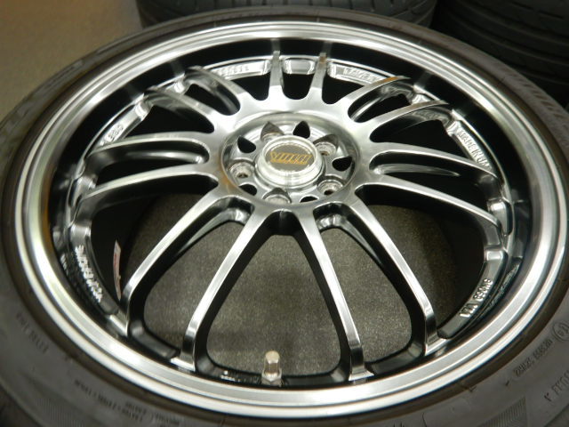 RAYS　ボルクレーシング　RE30　7.5J-18+50　5-100　S-001　225/40-18　６分山。86，BRZ、プリウス、レガシー等_画像2