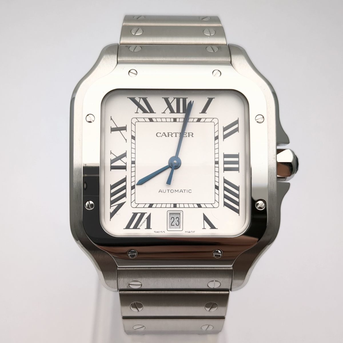 Cartier サントス ドゥ カルティエ ウォッチ LM WSSA0009 メンズ 腕時計 自動巻き 箱・冊子・替えベルト付 ◆3102/掛川店
