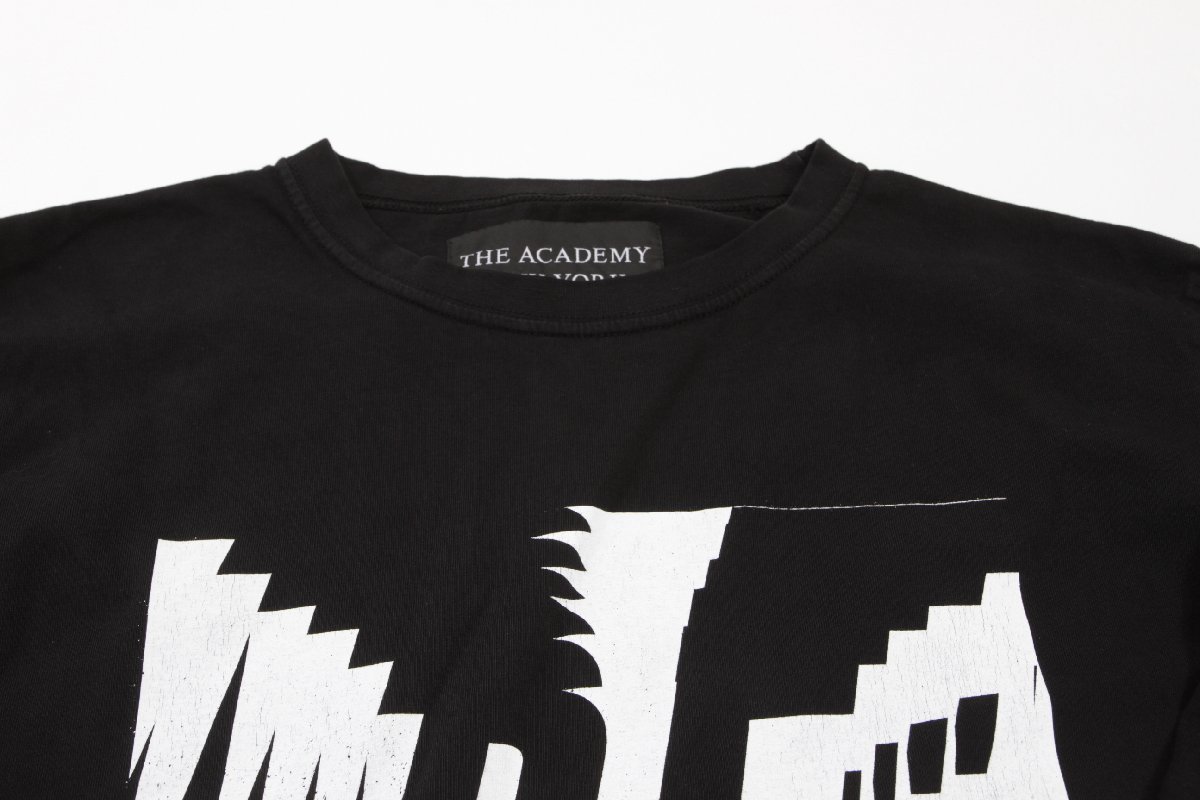 The Academy New York◆ザアカデミーニューヨーク　ロングTシャツ　カットソー　コットン１００％　ブラック柄　サイズS_画像9