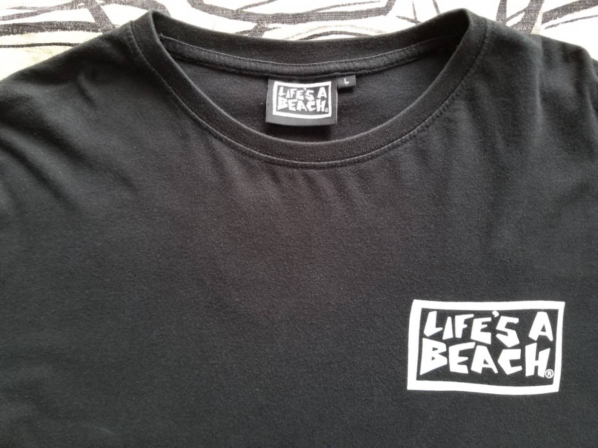 80s ビンテージ 復刻 オールドサーフ LIFE'S A BEACH LAB ライフズアビーチ RATS T-SHIRTS バック プリント ロンT ロングスリーブ Tシャツの画像6