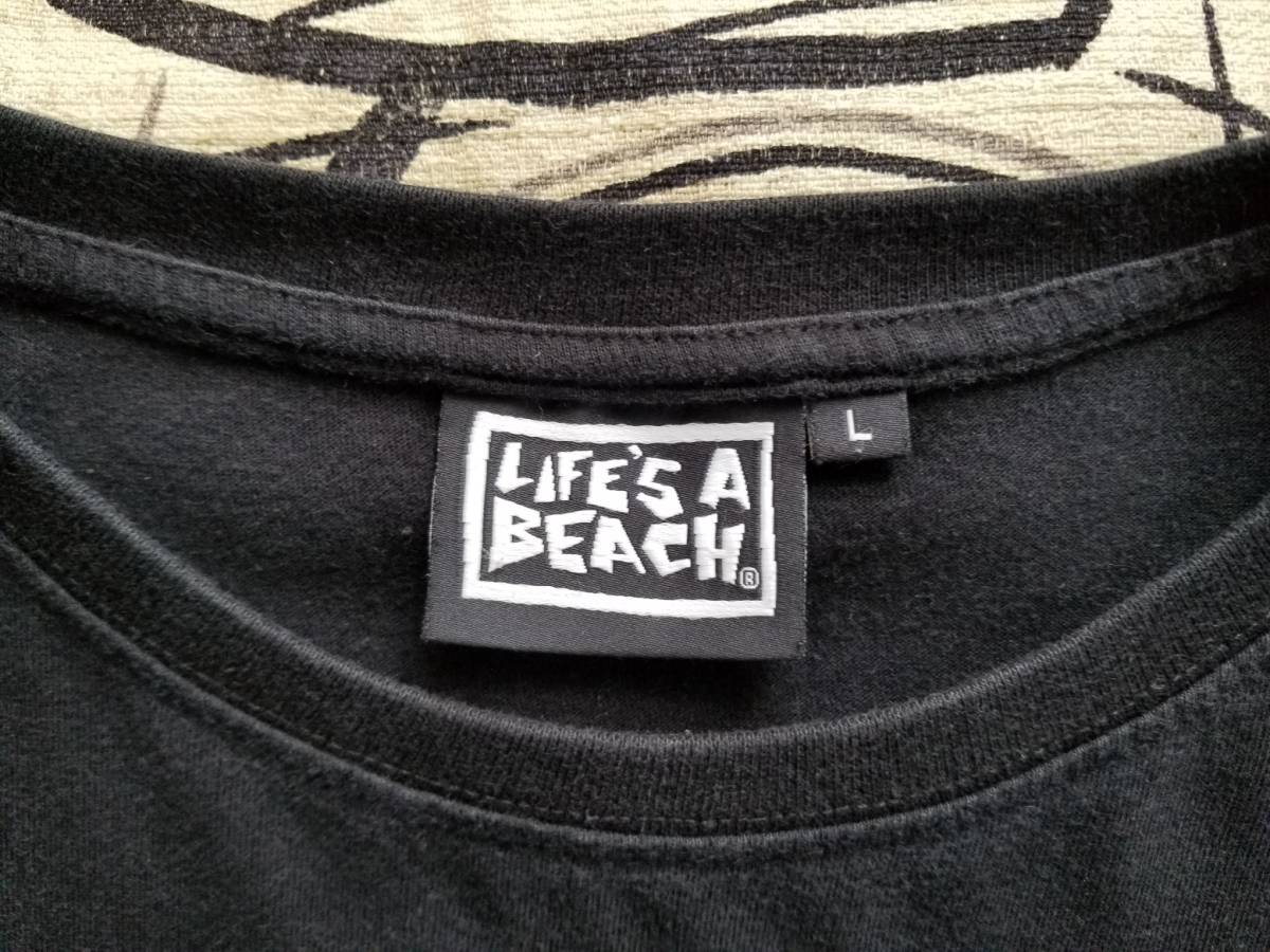 80s ビンテージ 復刻 オールドサーフ LIFE'S A BEACH LAB ライフズアビーチ RATS T-SHIRTS バック プリント ロンT ロングスリーブ Tシャツの画像7