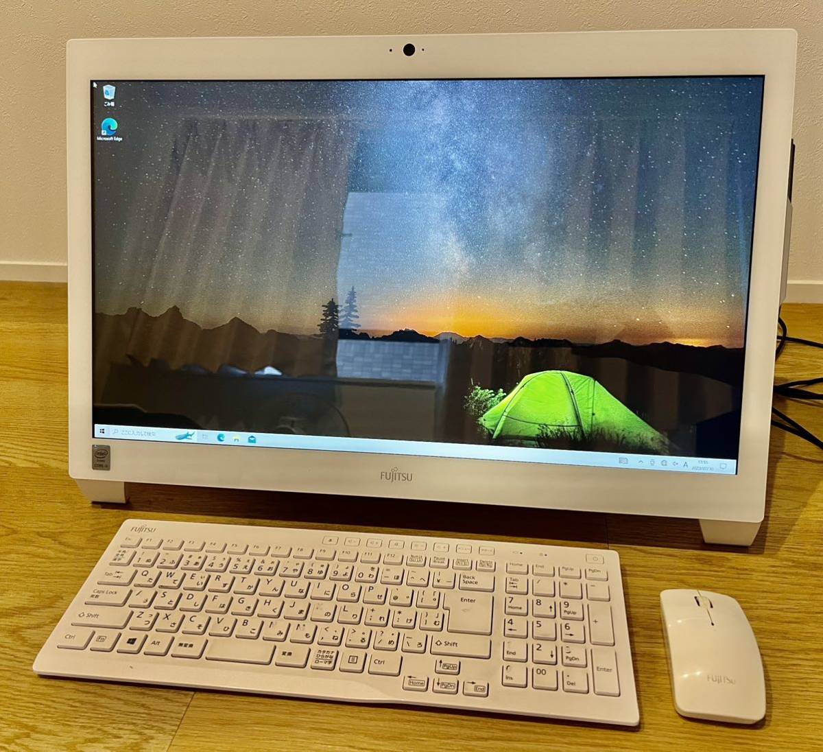 即決 送料無料 富士通 一体型パソコン WH53/W Core i3 メモリ4GB