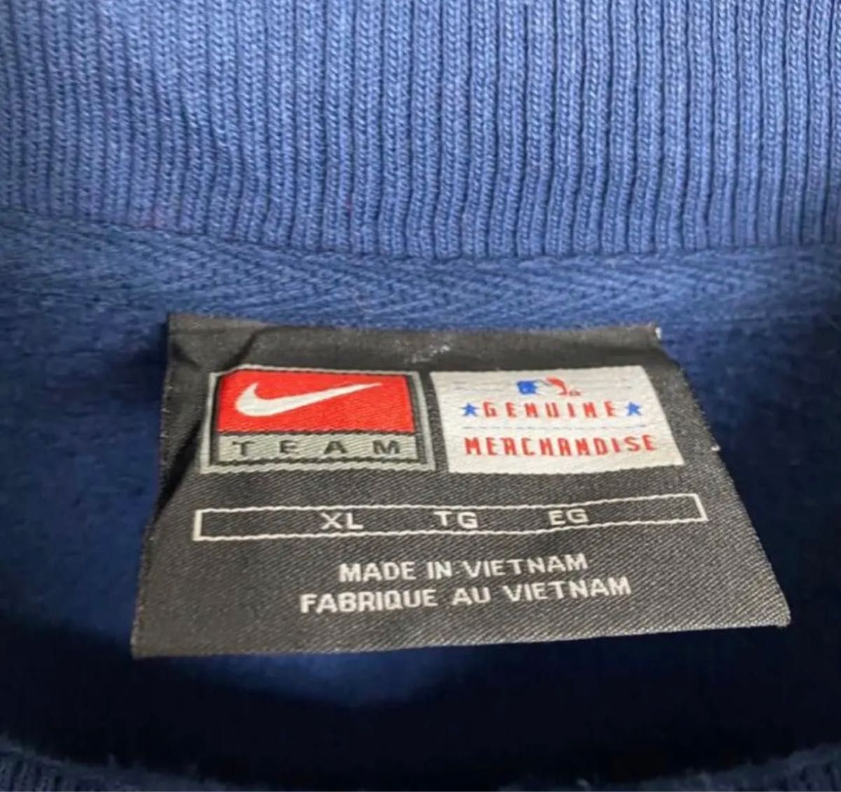 【希少デザイン】90sナイキシアトルマリナーズ刺繍ロゴハーフジップスウェット