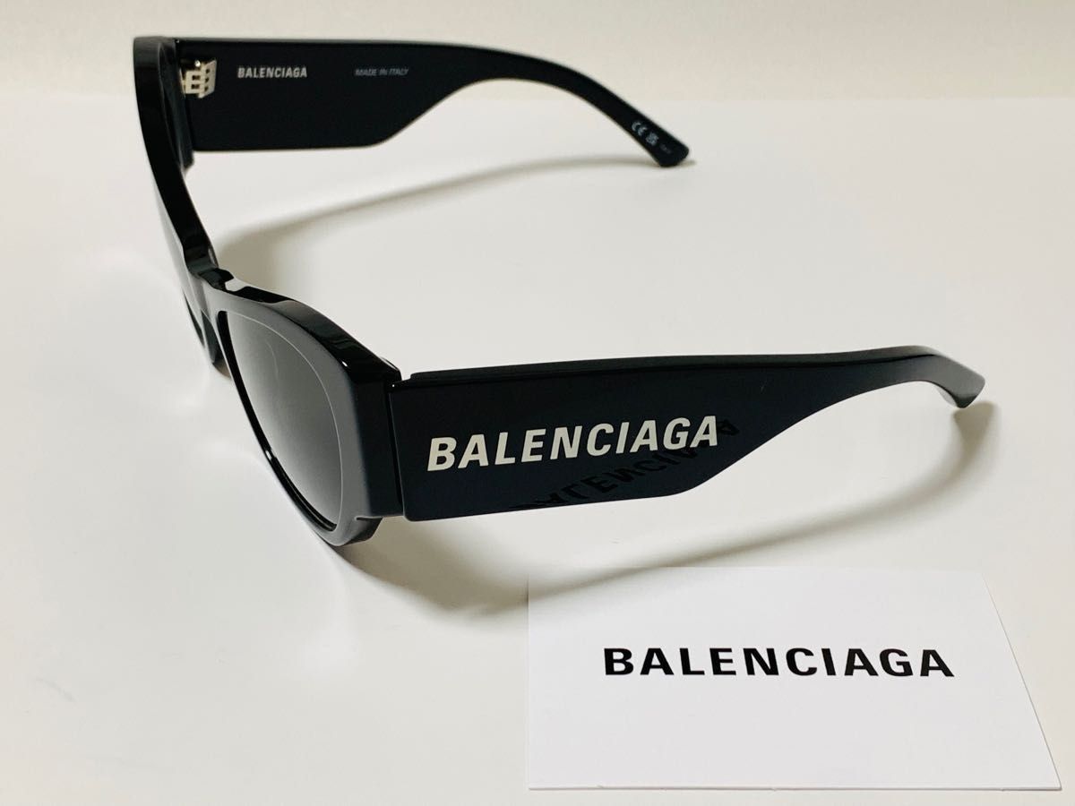 新品《 BALENCIAGA バレンシアガ 》マックス キャットアイ サングラス / ブラック black ロゴ logo 眼鏡