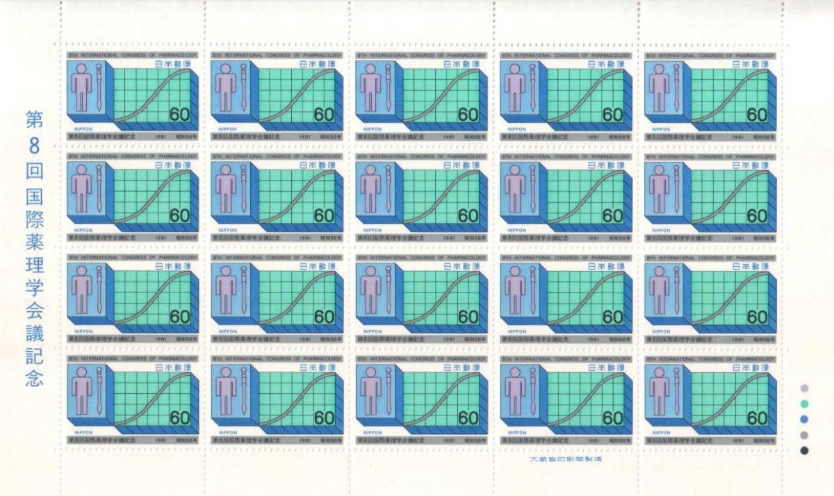 額面・第8回　国際薬理学会議記念　全２０枚★★★★☆☆☆_画像1
