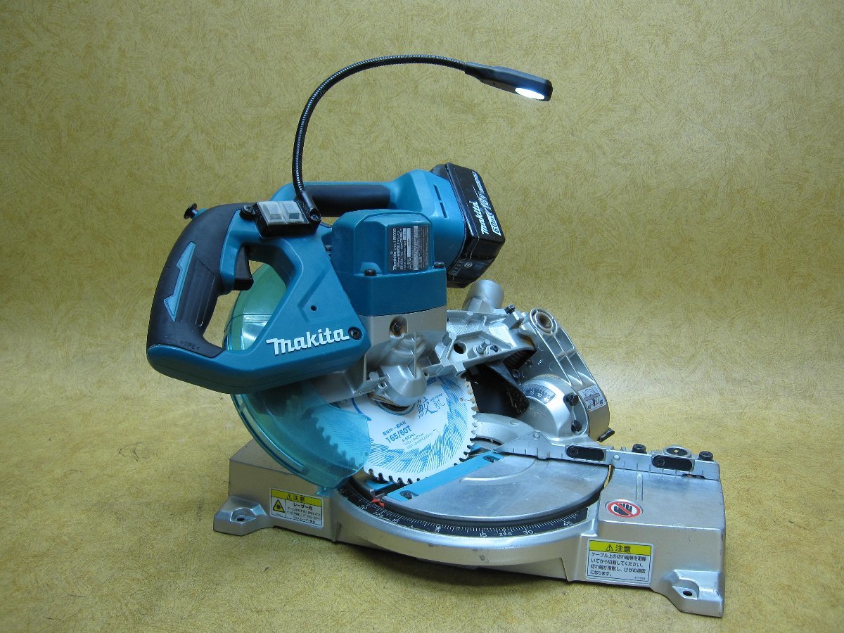 マキタ makita 充電式 卓上マルノコ LS600D バッテリー(BL1860B) 鮫肌チップソー（A-69244）付 5000min-1 木工用  クロスカットソー 丸ノコ