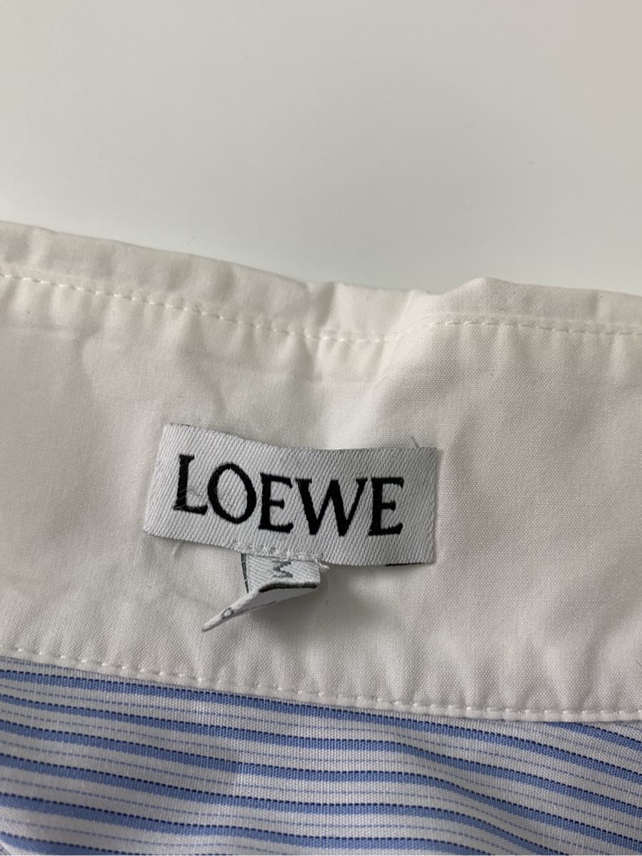  Loewe рубашка блуза asimeto Lee bib French запонки хлопок po пудинг длинный рубашка полоса длинный рукав 36
