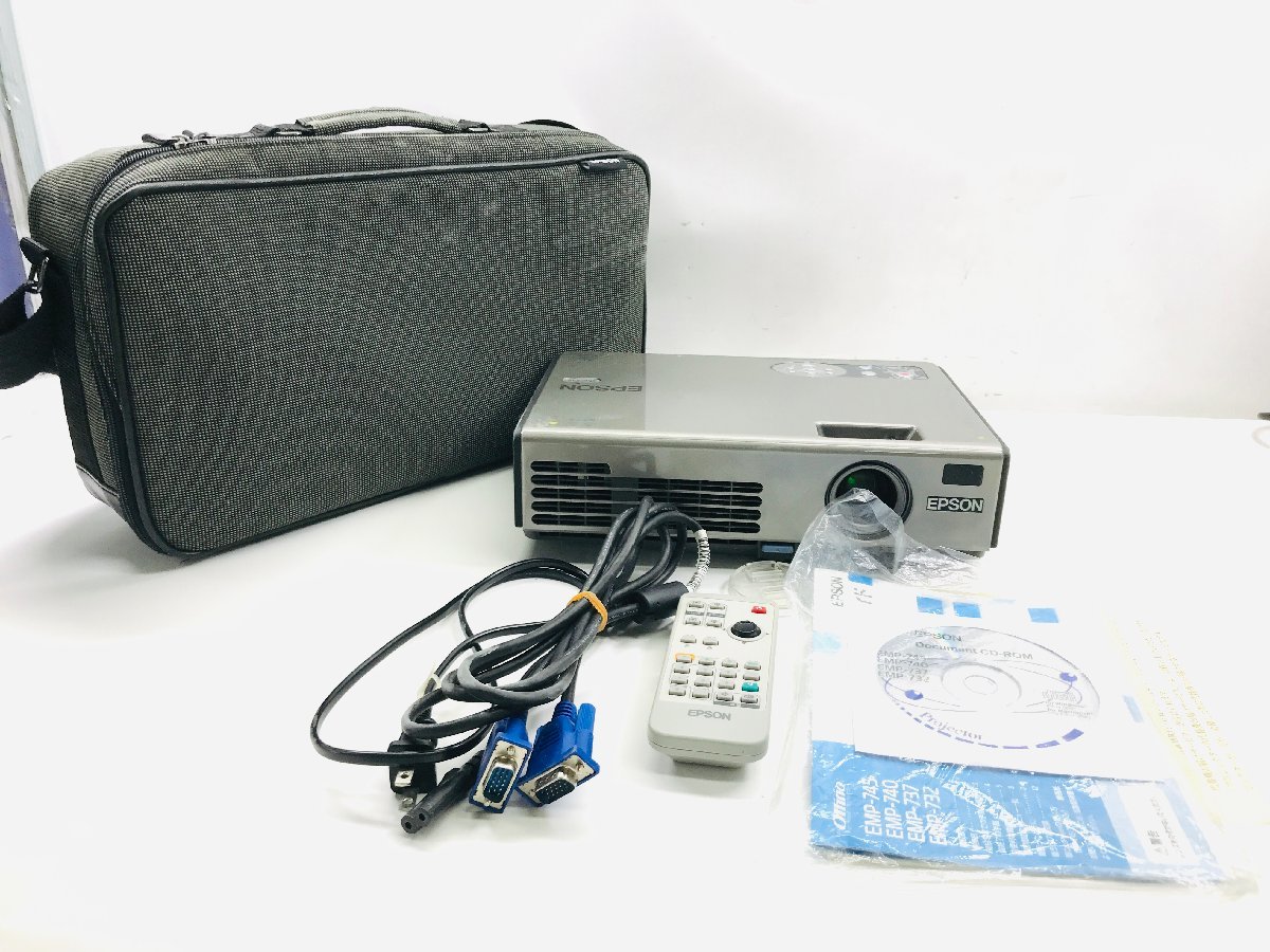 ★中古動作品　EPSON エプソン EMP-732 プロジェクター　使用時間　615H_画像1