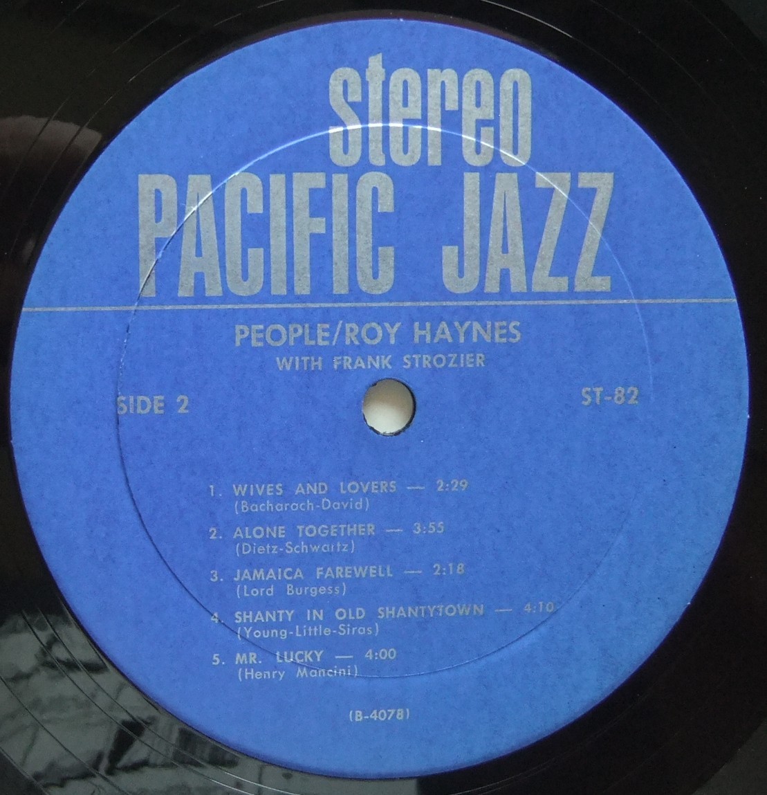 ◆ ROY HAYNES with FRANK STROZIER / People ◆ Pacific Jazz ST-82 (blue:dg) ◆_画像4