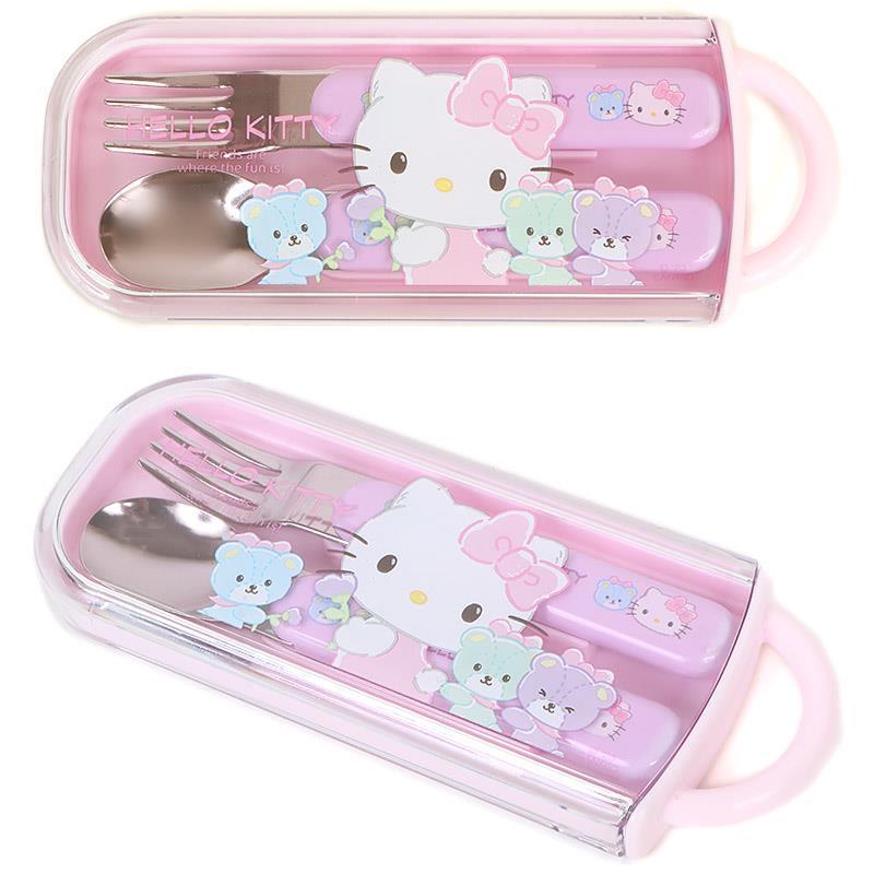  Hello Kitty ланч комбинированный комплект ложка вилка . данный для ножи ребенок ребенок Kids девочка Sanrio sanrio герой 