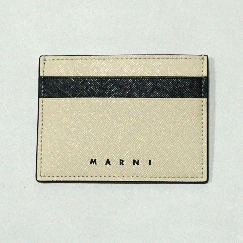 新品・本物 マルニ MARNI カードケース ユニセックス PFMI0002L4 LV520 Z613N ブラック×ホワイト
