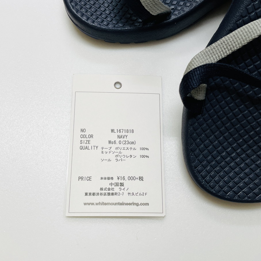 未使用品 White Mountaineering Chaco コラボネイビーサンダルZX1 メンズレディース アウトドアレジャーホワイトマウンテニアリング チャコ