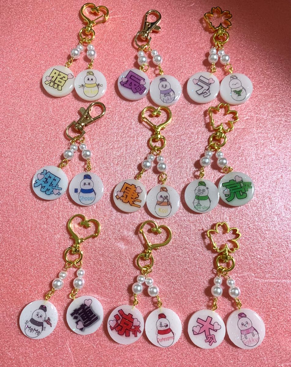 SnowMan レジンキーホルダー ハンドメイド うちわ文字 雪だるま SnowMan レジンキーホルダー ハンドメイド うちわ文字 雪だるま