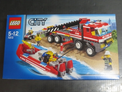未開封】LEGO レゴシティ 5-12 7213 オフロード消防自動車と消防艇 の