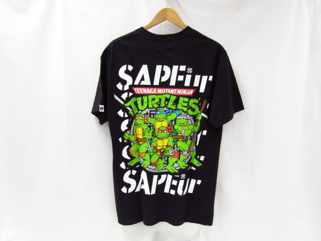 SAPEur TEENAGE MUTANT NINJA TURTLES サプール ミュータント タートルズ コラボ Tシャツ Lサイズ タグ付き 中古品 ◆10094