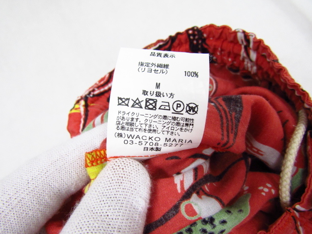 WACKO MARIA HAWAIAN SHORTS ワコ マリア ハワイアン ショーツ 熱帯魚 17ssTropical fish Mサイズ 中古品 ◆10106_画像6