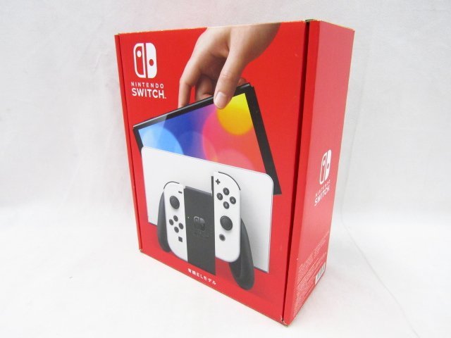 Nintendo Switch 本体 有機ELモデル Joy-Con(L)(R)ホワイト 中古現状品【1円スタート】 ◆2290