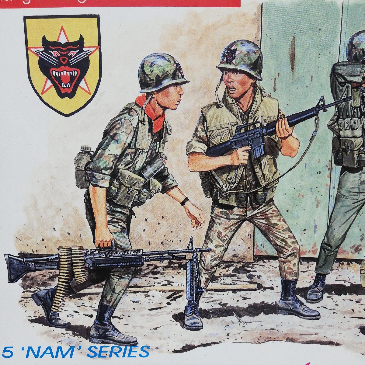 ☆地　3314　1/35 ドラゴン 南ベトナム軍　将兵４名　サイゴン1968 未組立 　_画像2