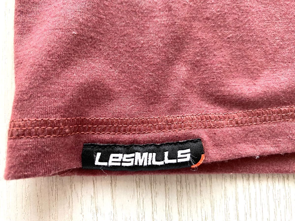 LesMills レスミルズ／メンズ半袖Tシャツ/ポケット付き
