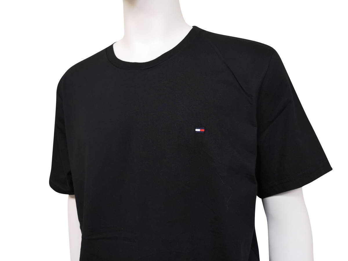 ts-09T3139-001Bk-M トミーヒルフィガー TOMMY HILFIGER 半袖 ワンポイント ロゴ US Ｔシャツ ブラック M_画像2