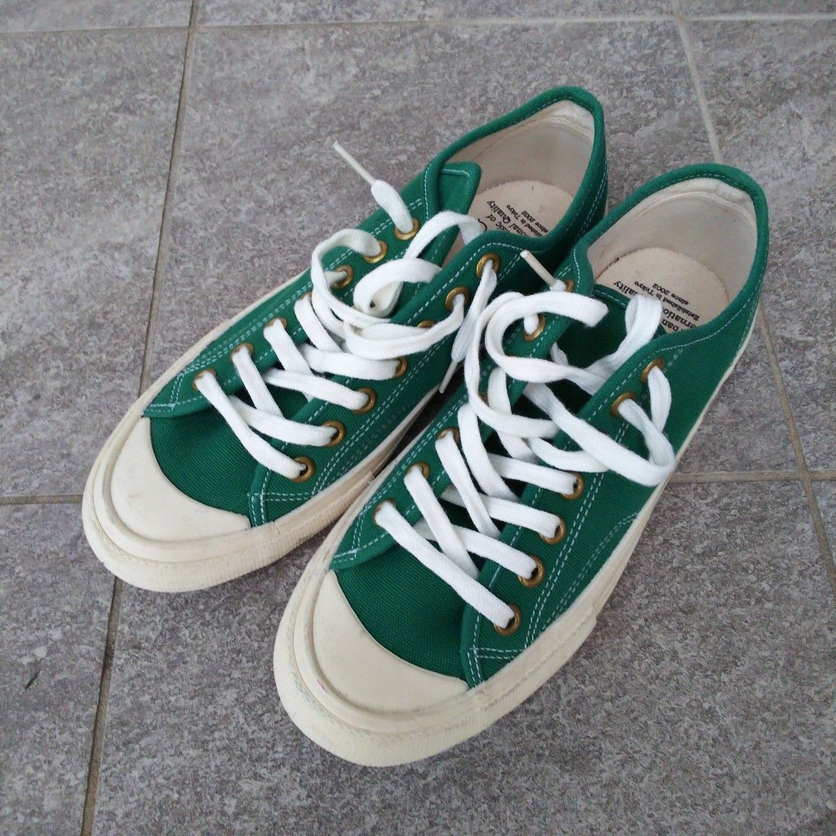 スニーカー 26cm UBIQ ユービック キャンバス 緑 グリーン 靴 メンズ