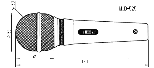スピーチ用ダイナミックマイク　ＭＵＤ－５２５(インピーダンス６００Ω)ハンドマイク、カラオケ、演説用マイク_画像9
