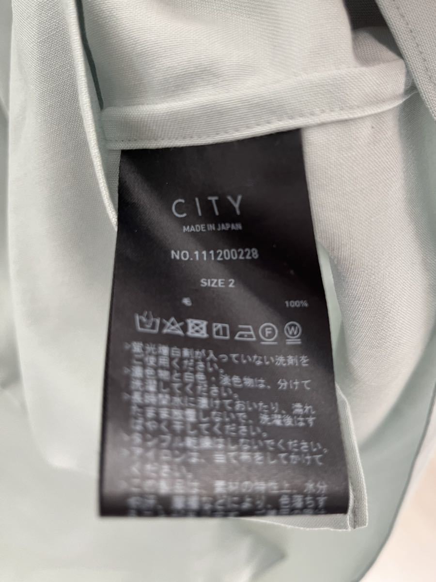 専門店では CITY STURIOUS ウールシャツ ミントグリーン サイズ2 L