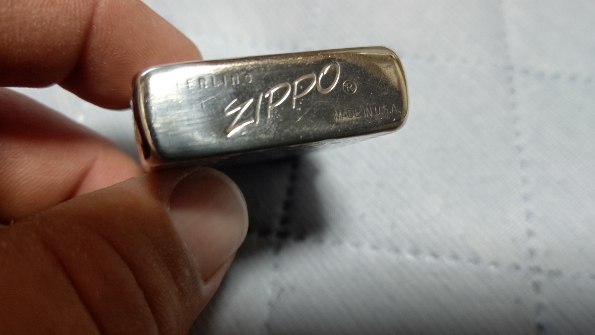 ZIPPO ジッポー sterling　silver スターリング シルバー ハンマートーン ジッポ ビンテージ 1991 オイルライター_画像2