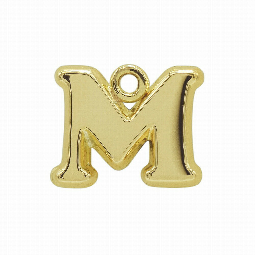 1個売り】 チャームパーツ 18金 イエローゴールド M イニシャル
