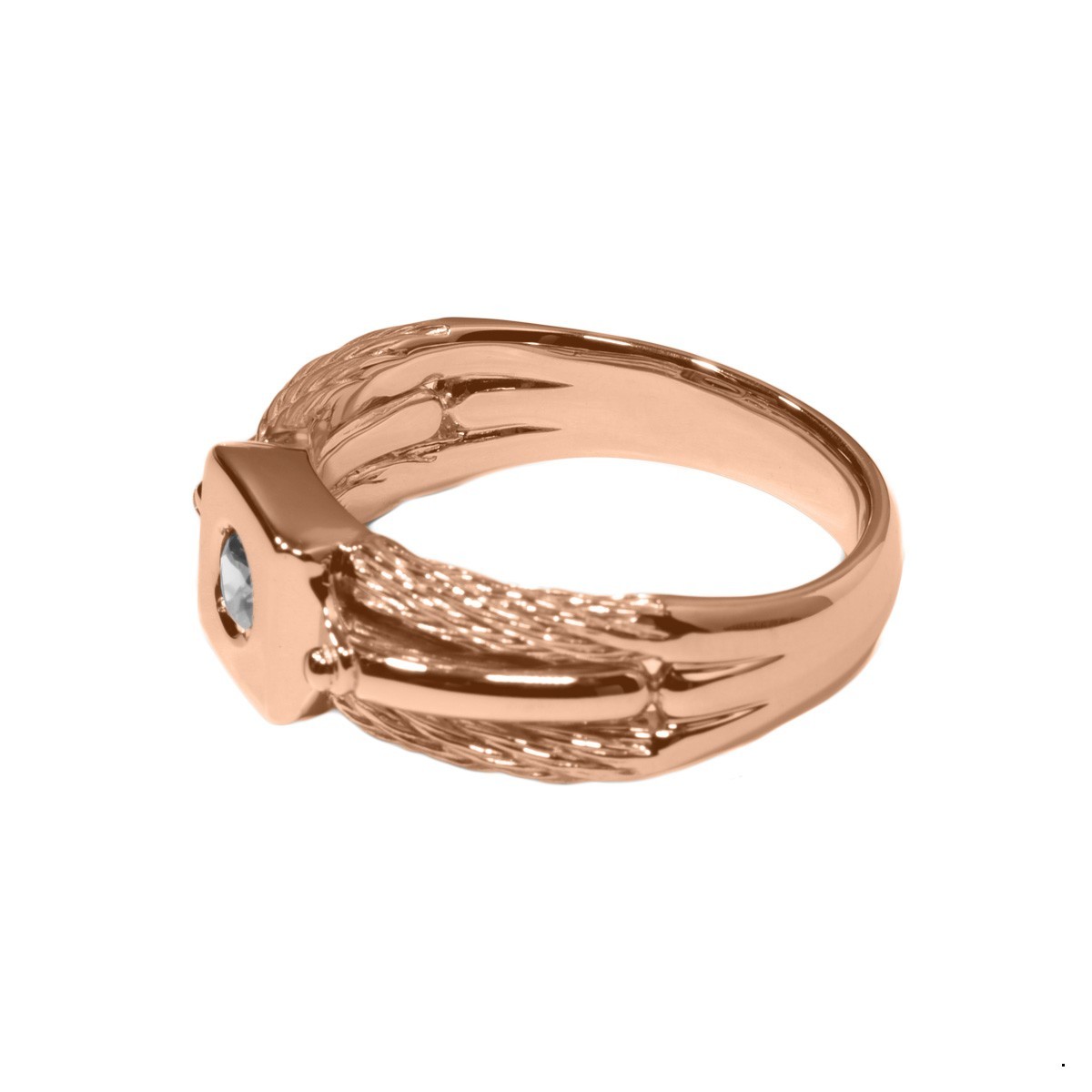新しい季節 18金 指輪 ピンクゴールド ソリティア 主石の直径約3.8mm 