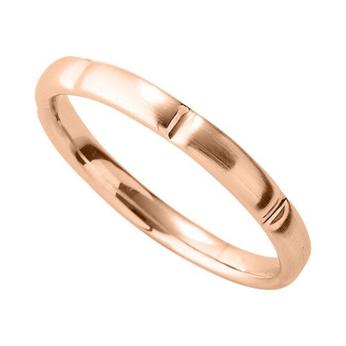 開店祝い 指輪 18金 幅2.6mm シンプルモダンなデザインリング ピンク