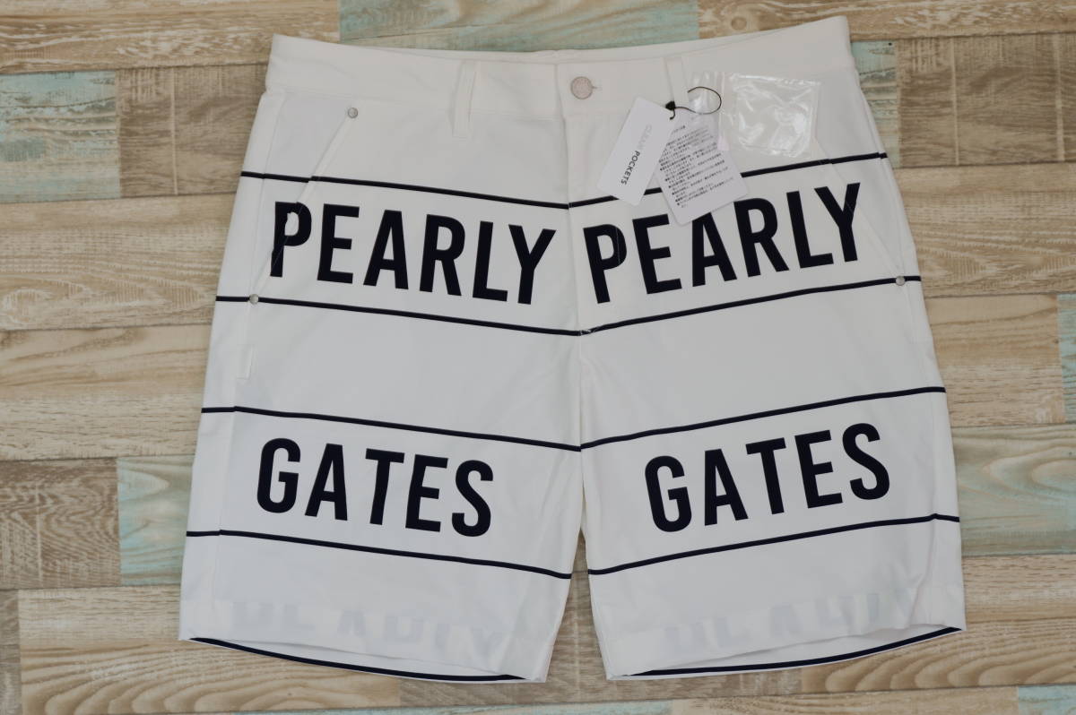 パーリーゲイツ PEARLY GATES Ny 2WAYストレッチ ロゴ柄 ショートパンツ size 6 新品
