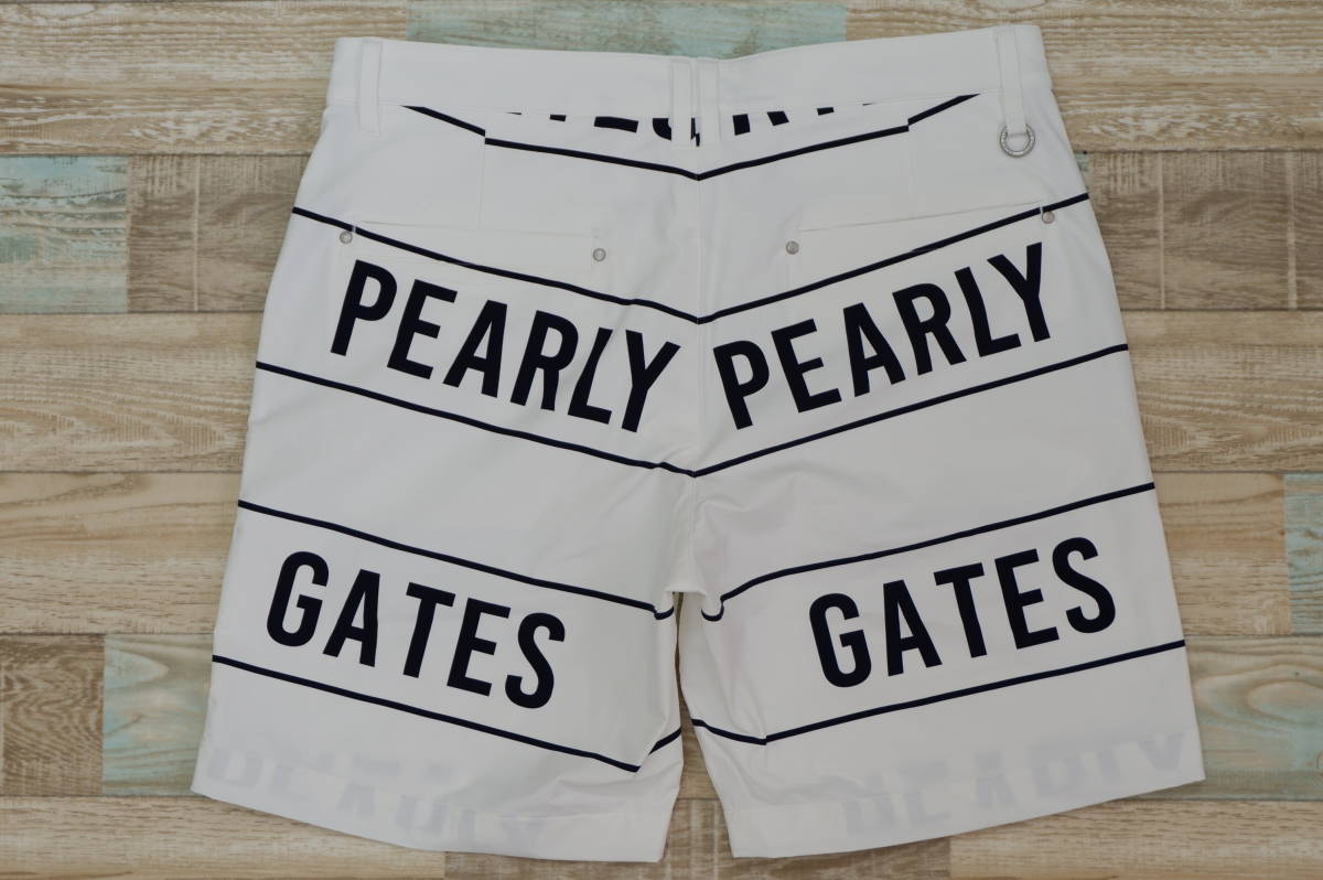 パーリーゲイツ PEARLY GATES Ny 2WAYストレッチ ロゴ柄 ショートパンツ size 6 新品_画像3