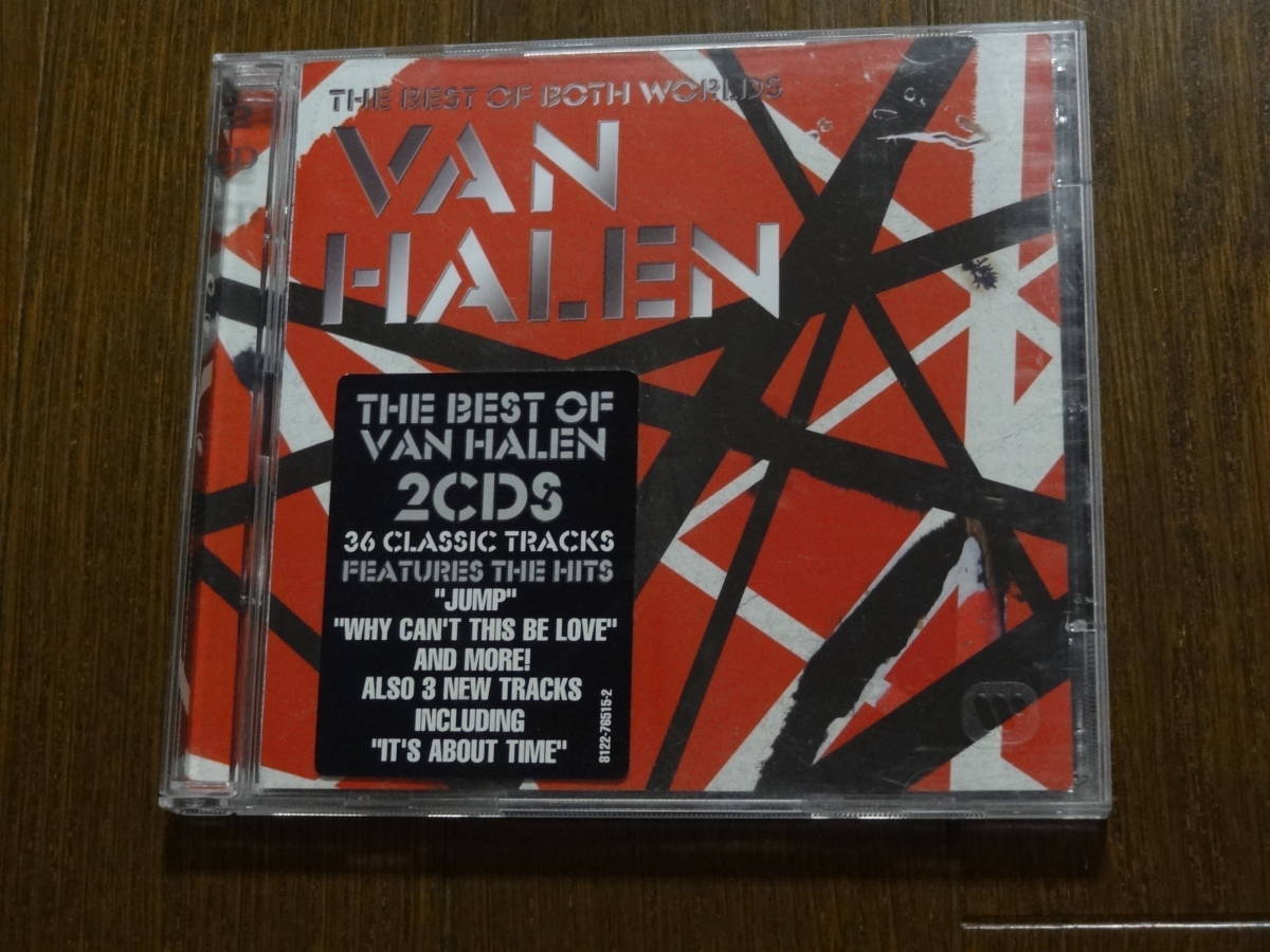 ☆ VAN HALEN 『THE BEST OF BOTH WORLDS』 ヴァン ヘイレン 2CD ベスト 輸入盤 CDケースにオリジナルステッカー貼り付け_画像1