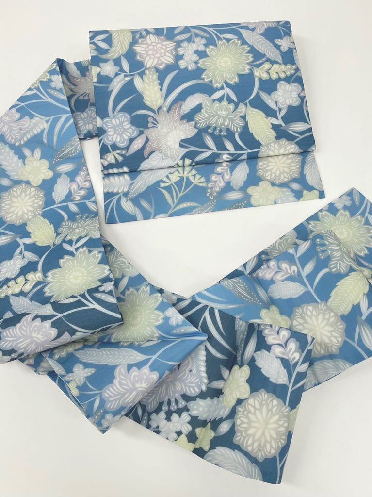 紅型九寸名古屋帯染帯花文様正絹未使用品全通-日本代購代Bid第一推介