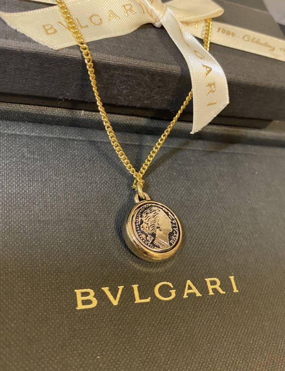 未使用に近い♪ 正規品 一点のみ! レア! ブルガリ BVLGARI モネーテ トップ ペンダント ネックレス チャーム リバーシブル プレゼントにも