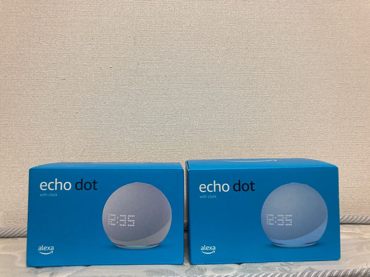 Echo Dot with clock 第5世代【2点セット（グレーシャーホワイト/クラウドブルー）】 Yahoo!フリマ（旧）のサムネイル