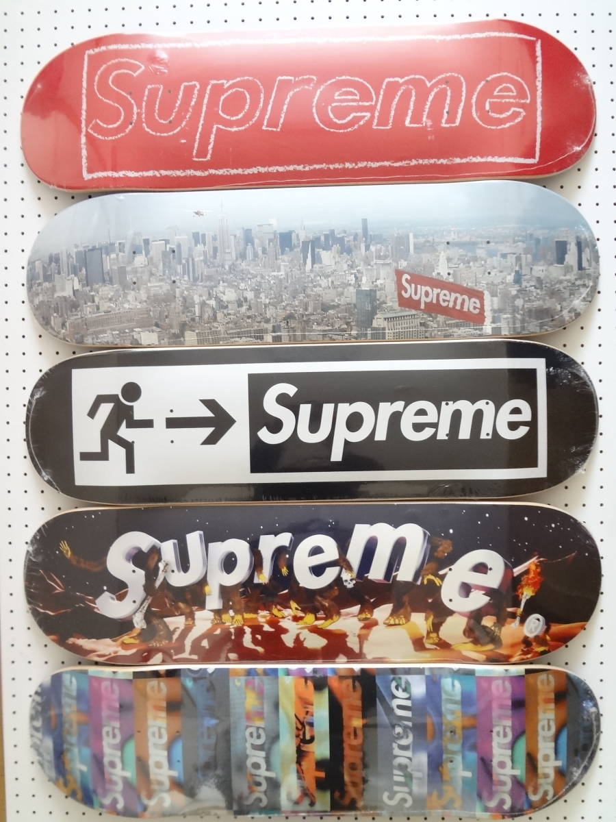 人気の 【Supreme スケートデッキ ５枚セット】シュリンク包装付き