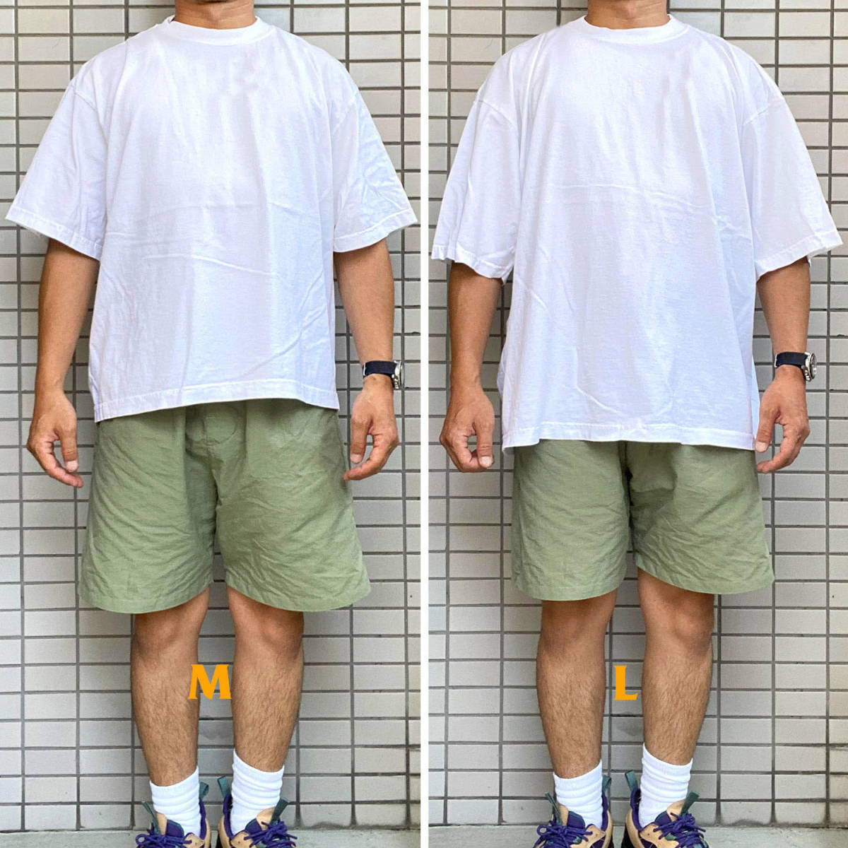 SHAKA WEAR シャカウエア　ドロップショルダー Tシャツ オートミール　Lサイズ　7.5oz GARMENT DYE DROP SHOULDER S/S TEE_画像4