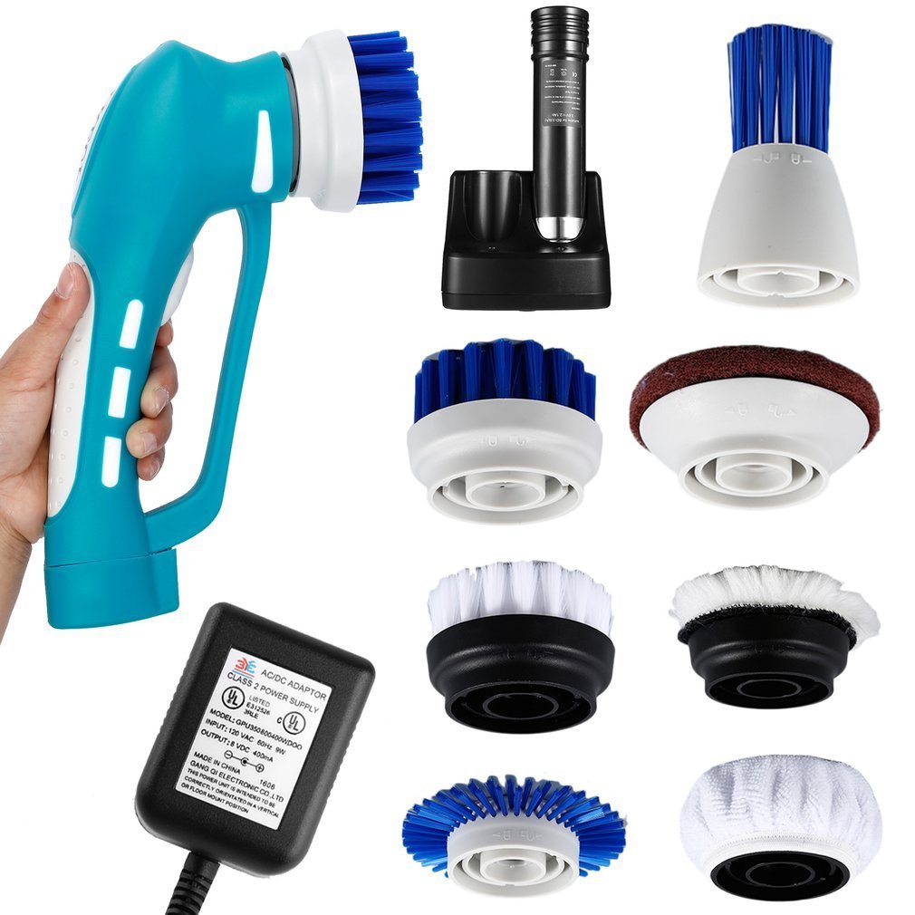 [7in1&IPX7 waterproof ]PREUP electric . cleaning brush IPX7 waterproof 7.. changeable brush attaching deck brush maximum 120 minute interval continuation use cordless rechargeable in stock 