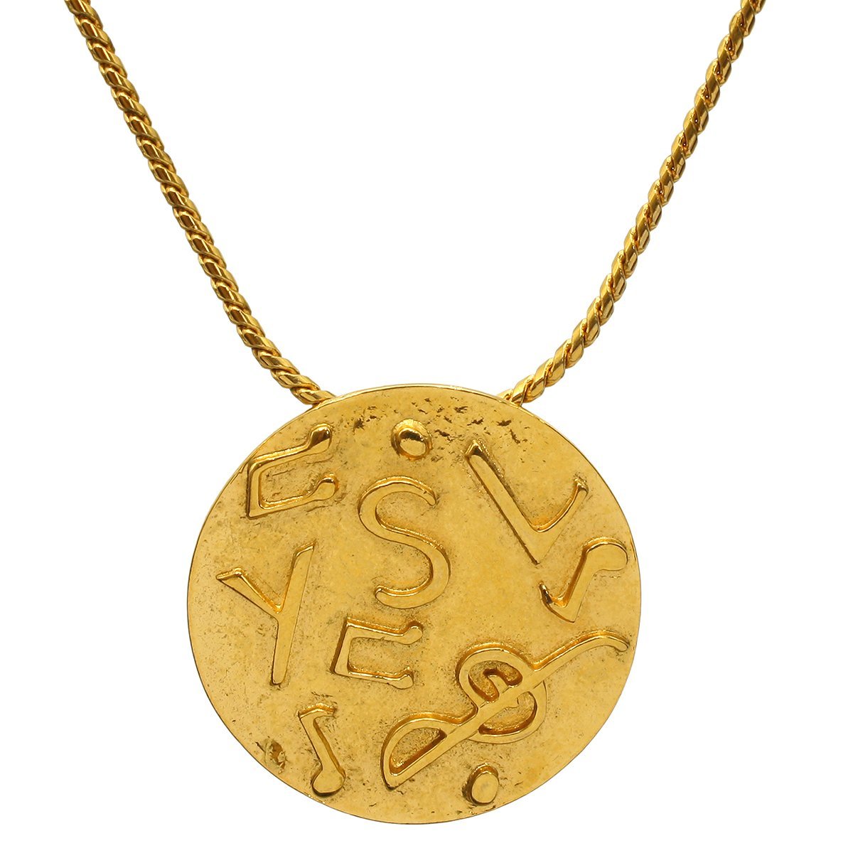 ●日本正規品● ★B2276 超美品 レディース★ Laurent Saint Yves ゴールドカラー ネックレス チェーン ラウンド 音符 YSLロゴ イヴサンローラン その他 ●日本正規品● ★B2276 超美品 レディース★ Laurent Saint Yves ゴールドカラー ネックレス チェーン ラウンド 音符 YSLロゴ イヴサンローラン その他