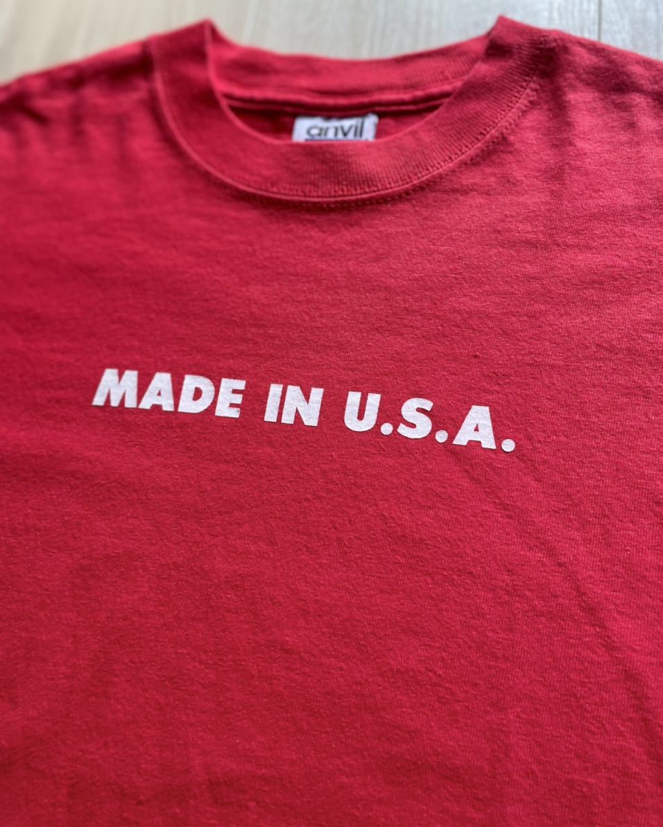 anvil Tradition「Made in USA」プリントTシャツ■Sサイズ アメリカ製■アンヴィル 半袖 赤 アメカジ 古着_画像2