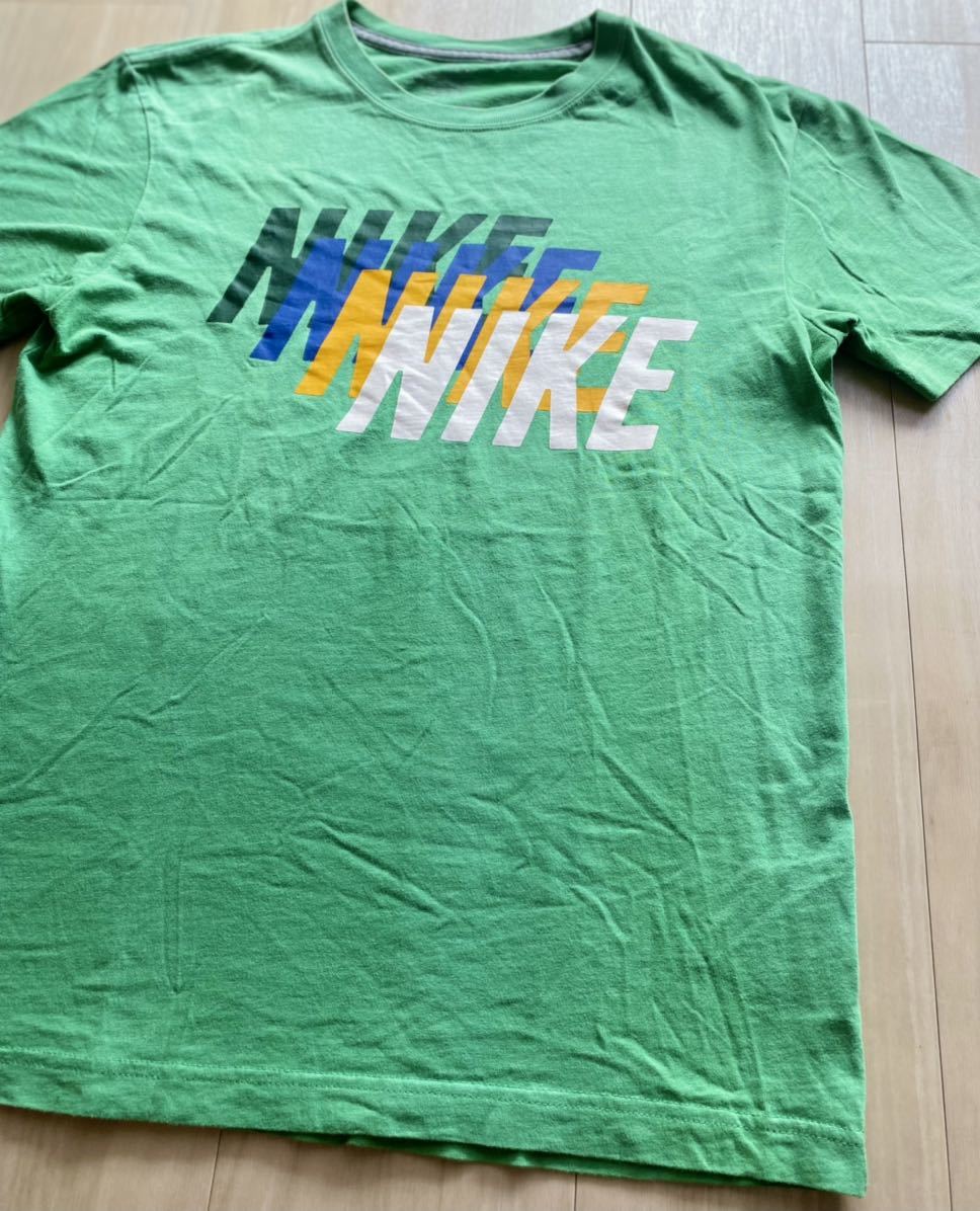 NIKEロゴTシャツ■Mサイズ■ナイキ 半袖 エメラルドグリーン コットン100% スポーツブランド_画像3