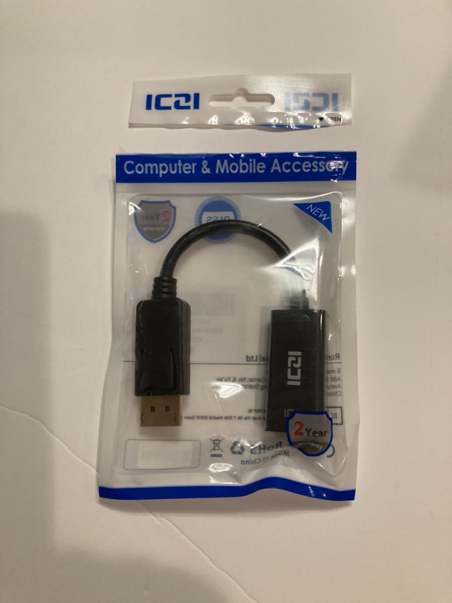 ICZI DisplayPort HDMI変換アダプタ ブラック